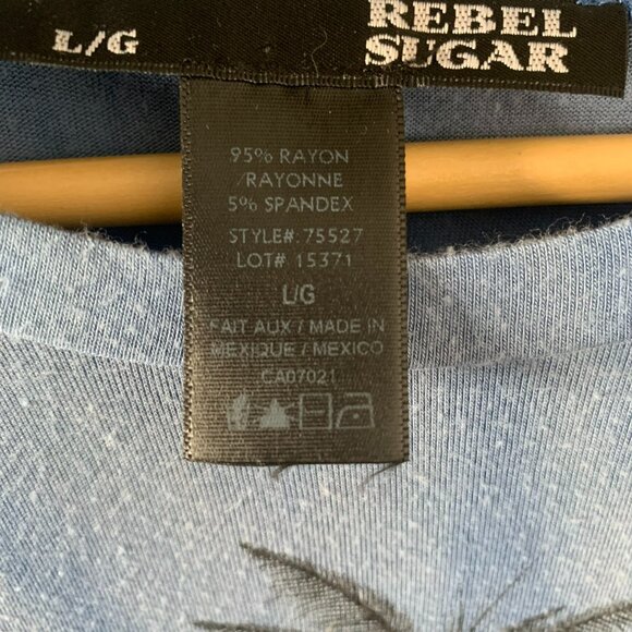 Rebel Sugar Graphic Tee Women's Size L - Picture 4 of 6
